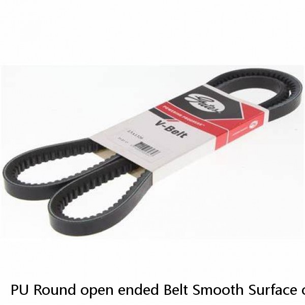 PU Round open ended Belt Smooth Surface orange color Drive Belt